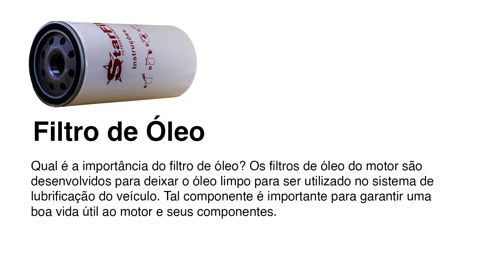 filtro de óleo